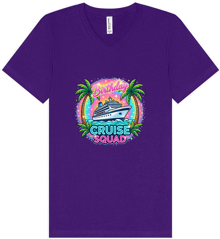 Birthday Cruise Squad Unisex V-Neck Shirt
