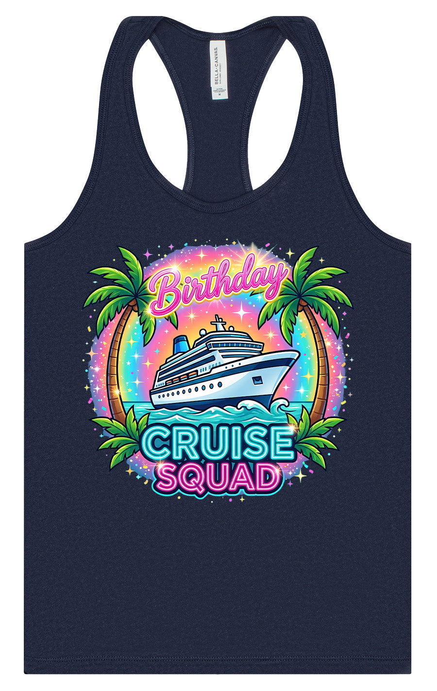 Birthday Cruise Squad Women's Racerback Tank