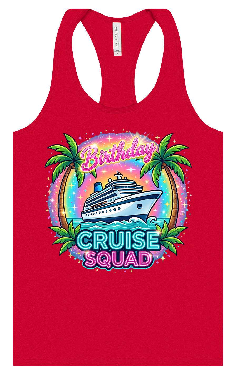 Birthday Cruise Squad Women's Racerback Tank
