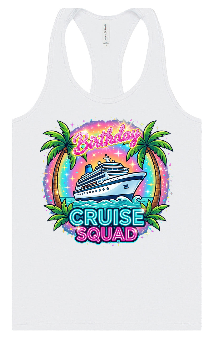 Birthday Cruise Squad Women's Racerback Tank