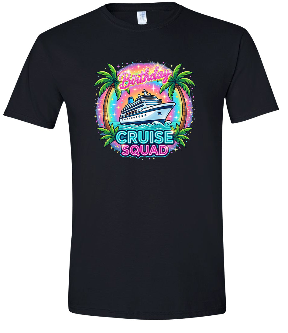 Birthday Cruise Squad Adult Gildan Soft Shirt