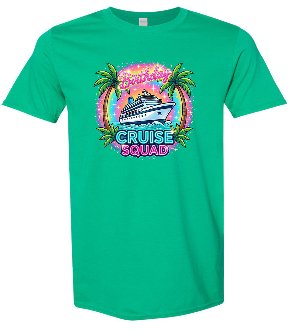 Birthday Cruise Squad Adult Gildan Soft Shirt