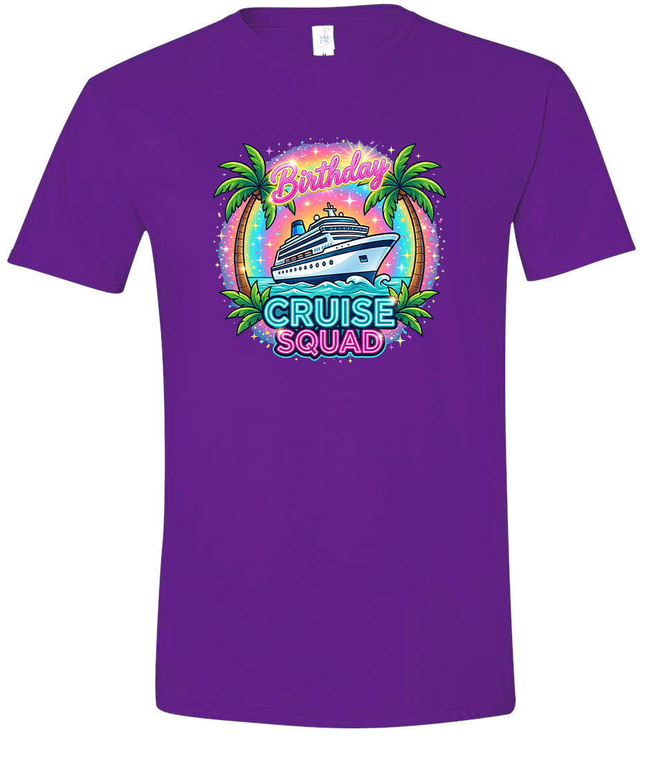 Birthday Cruise Squad Adult Gildan Soft Shirt