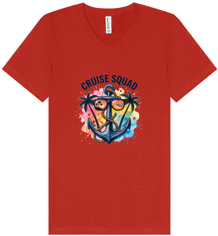 Anchored Cruise Squad Unisex V-Neck Shirt