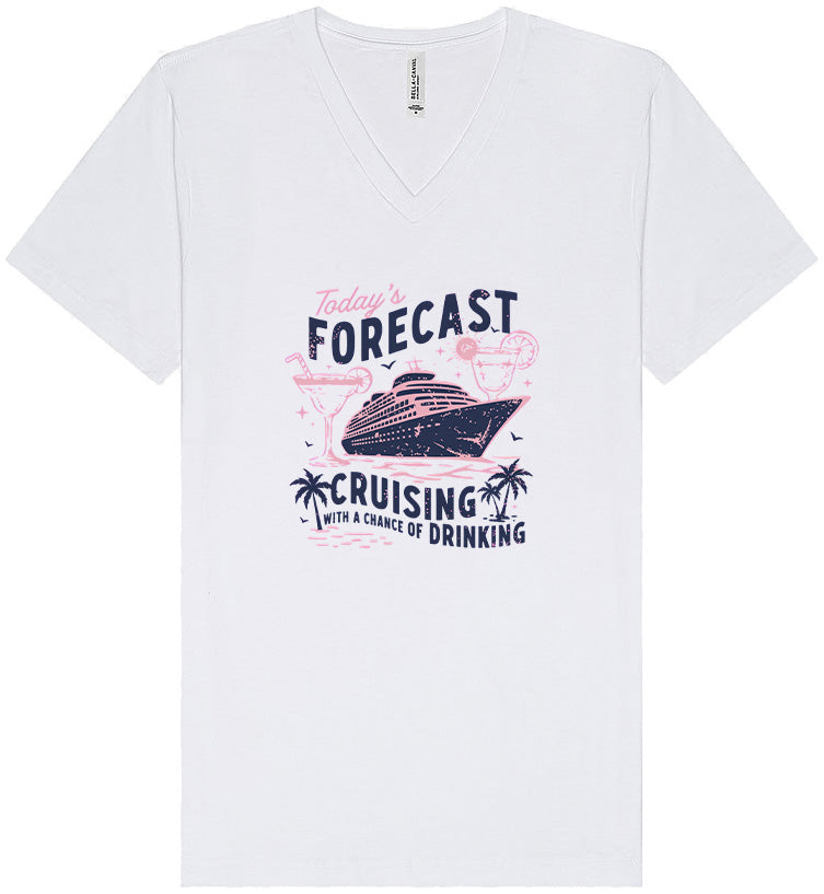Cruising with a Chance of Drinking Unisex V-Neck Shirt