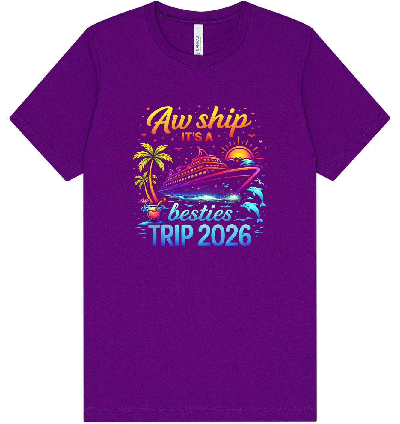 Besties Trip Cruise 2026 Adult Bella Canvas Shirt