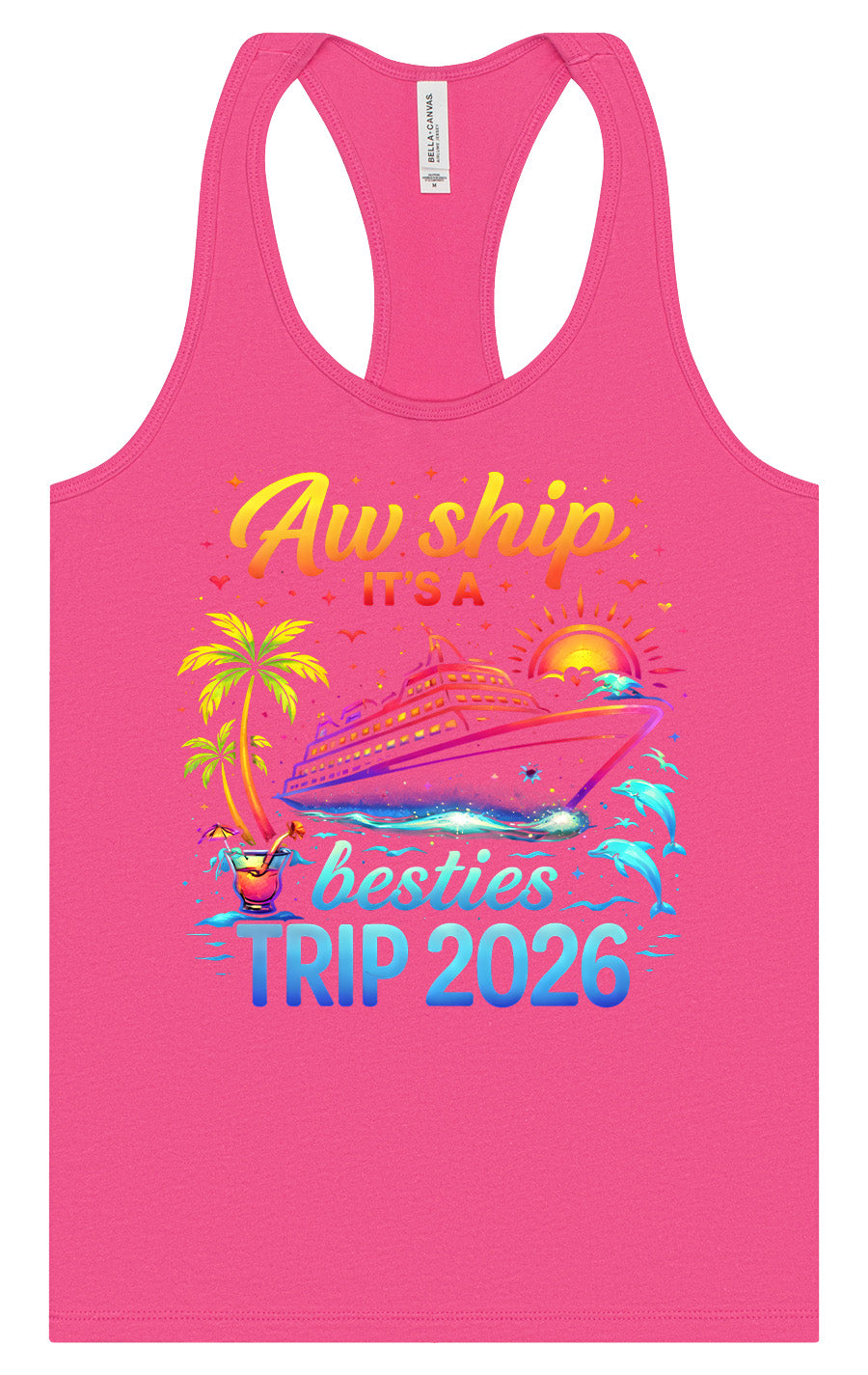 Besties Trip Cruise 2026 Women's Racerback Tank