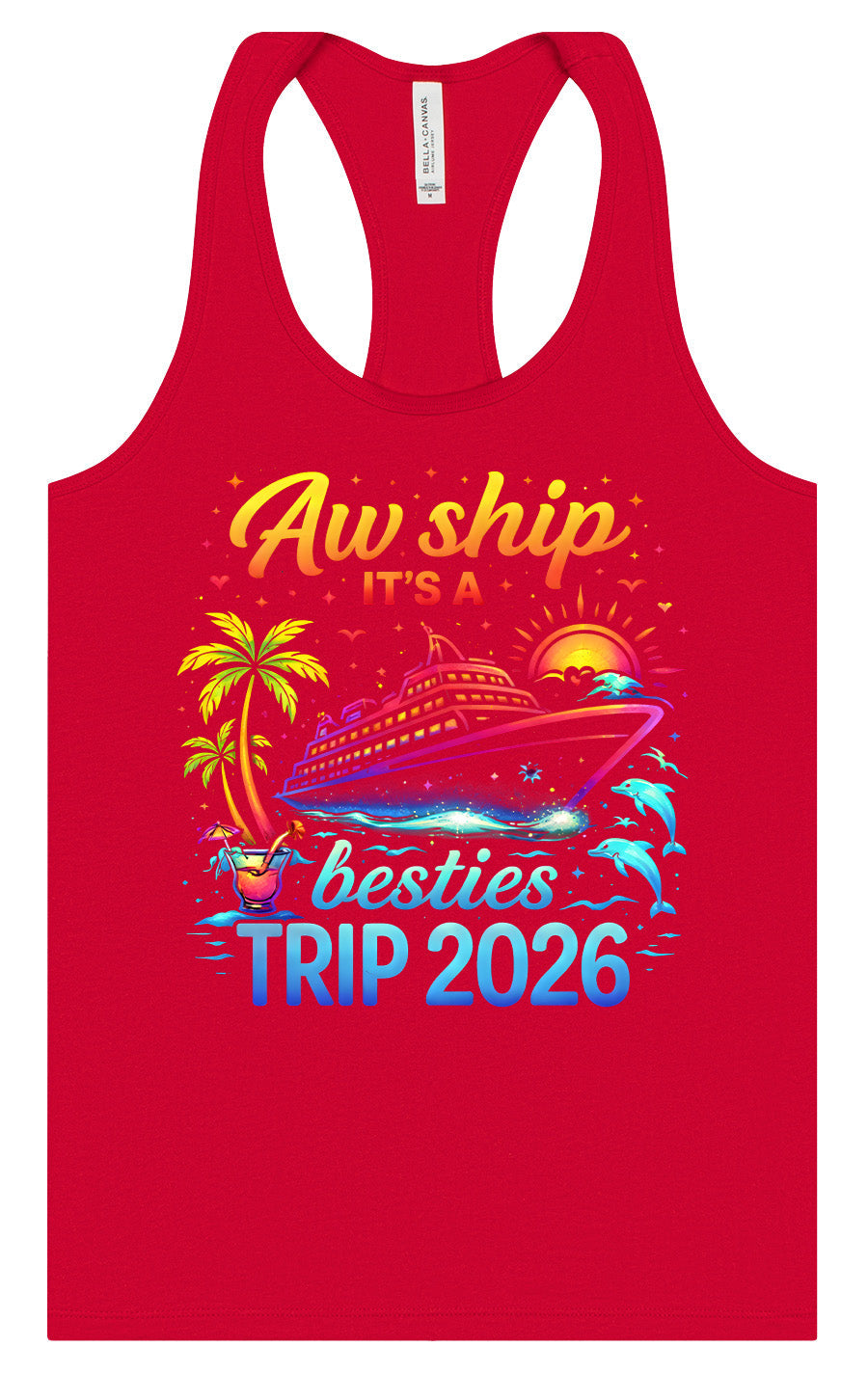 Besties Trip Cruise 2026 Women's Racerback Tank