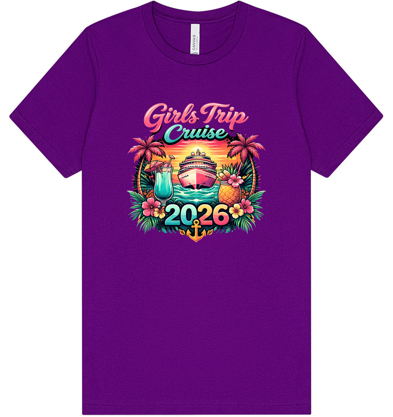 Girls Trip Cruise 2026 Adult Bella Canvas Shirt