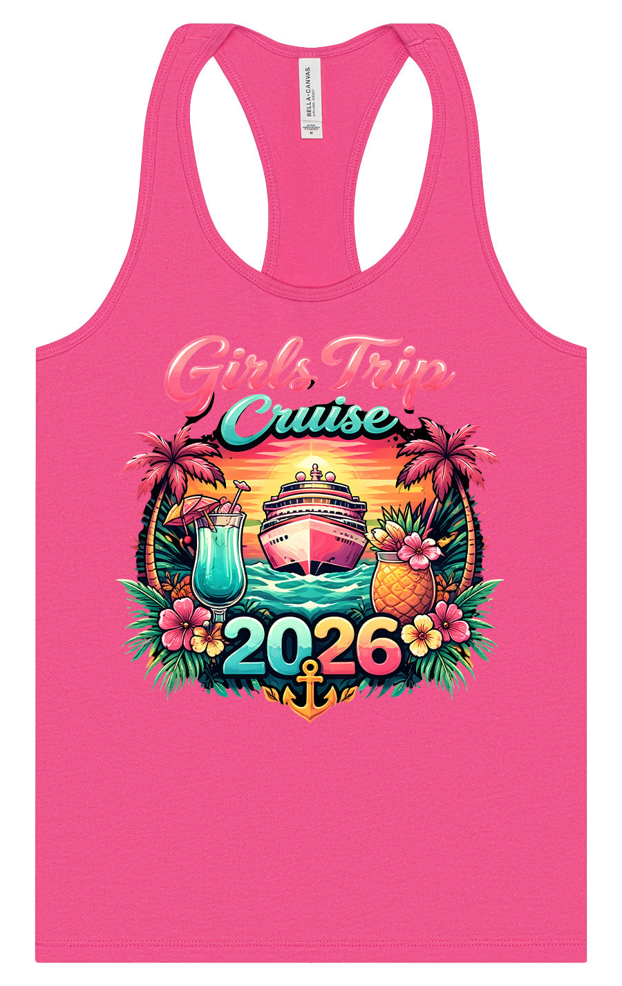 Girls Trip Cruise 2026 Women's Racerback Tank