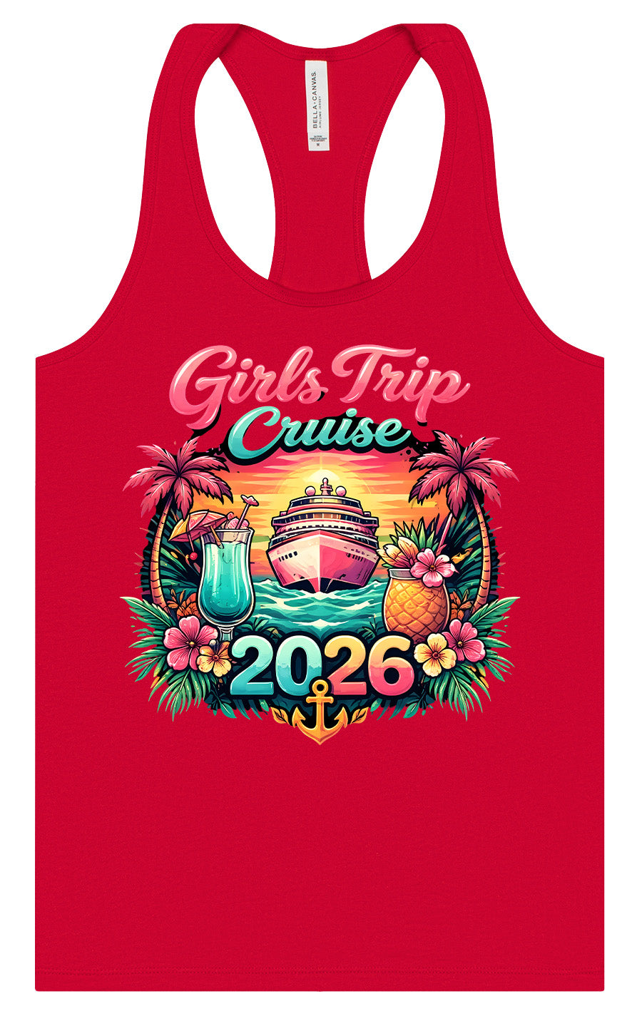 Girls Trip Cruise 2026 Women's Racerback Tank