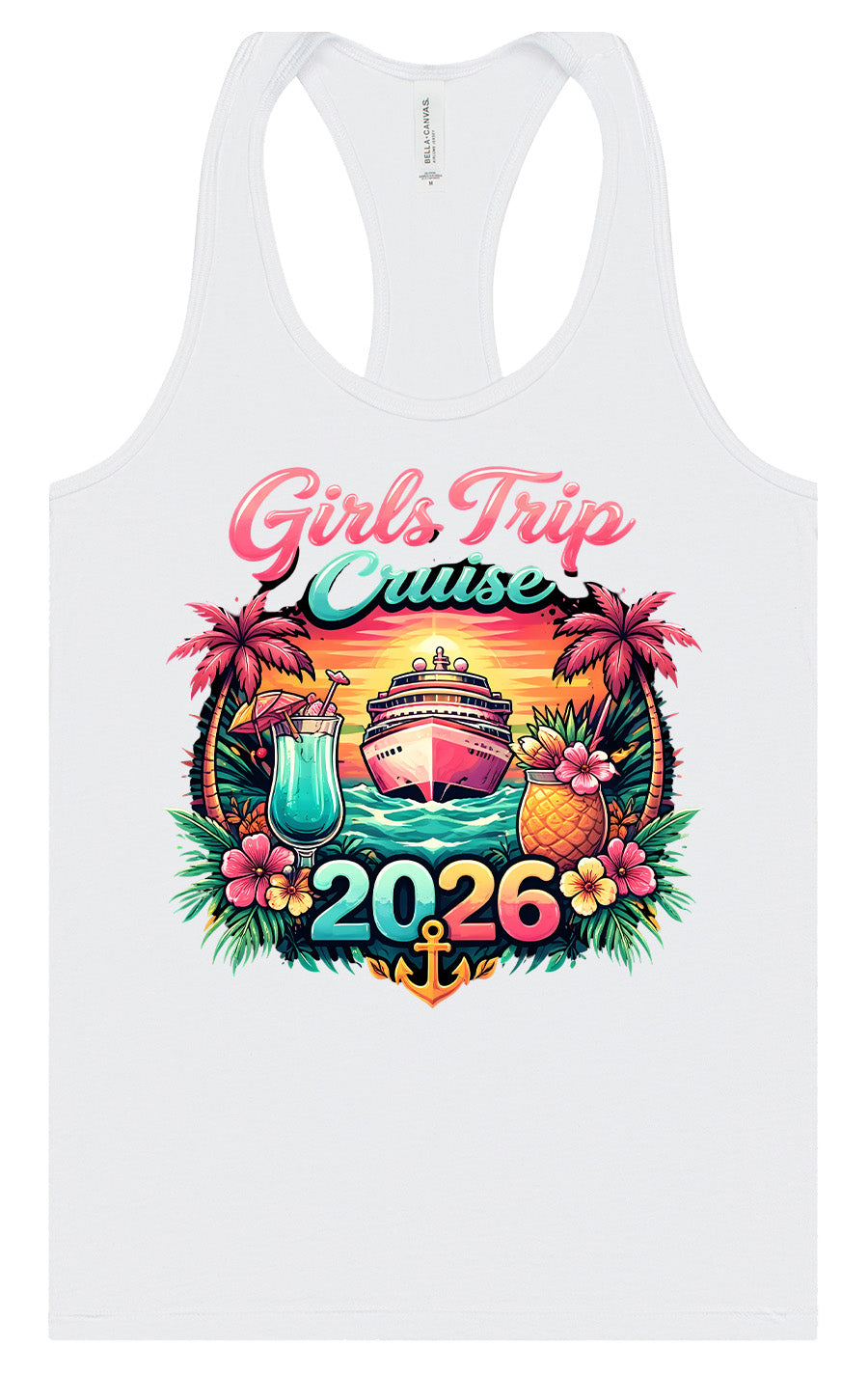 Girls Trip Cruise 2026 Women's Racerback Tank