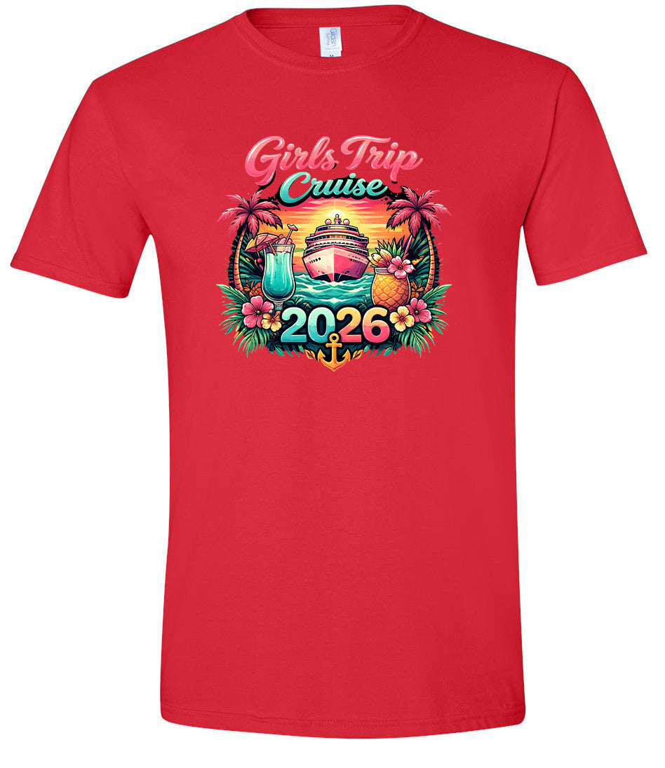 Girls Trip Cruise 2026 Adult Gildan Soft Shirt