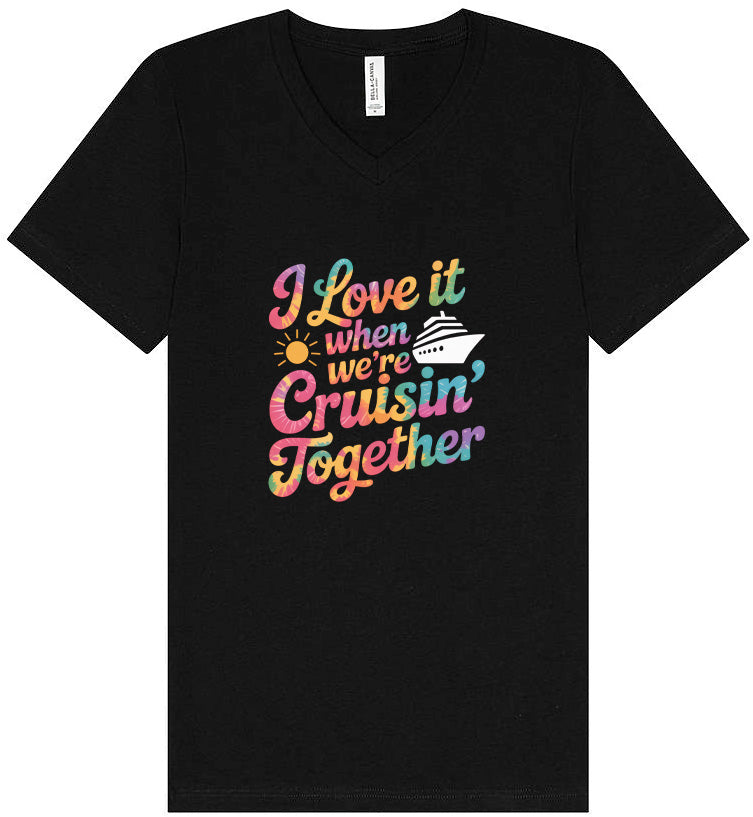 Tie Dye Cruisin' Together Unisex V-Neck Shirt