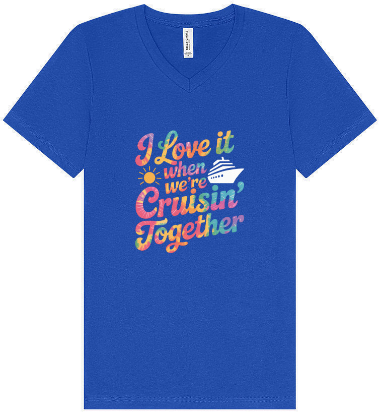 Tie Dye Cruisin' Together Unisex V-Neck Shirt