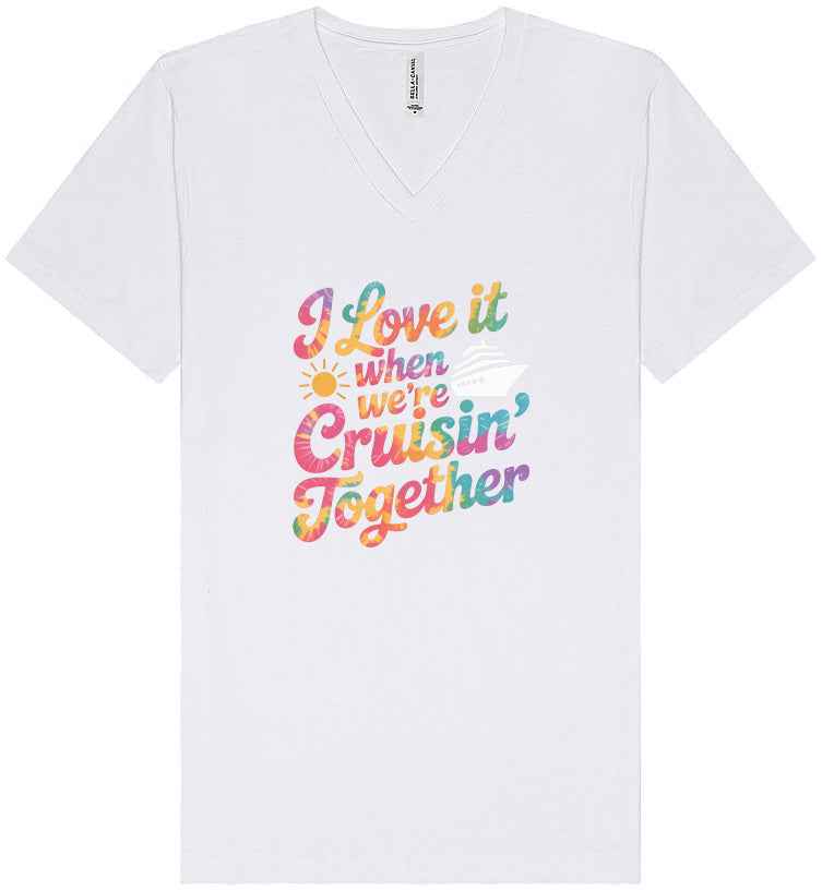 Tie Dye Cruisin' Together Unisex V-Neck Shirt