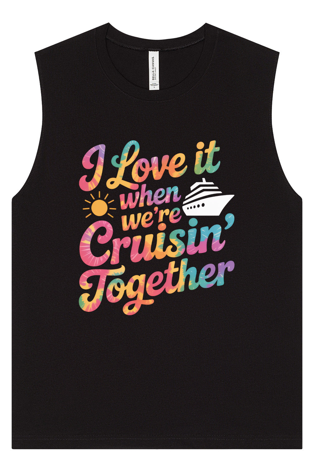 Tie Dye Cruisin' Together Muscle Tank