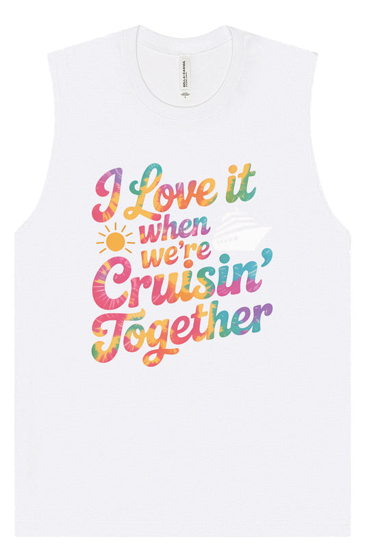 Tie Dye Cruisin' Together Muscle Tank