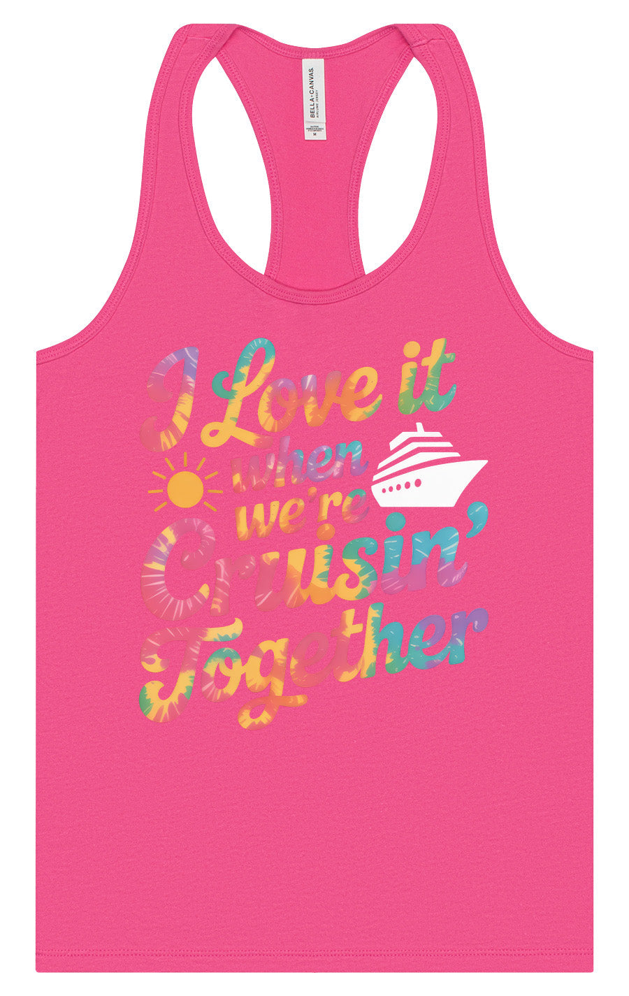 Tie Dye Cruisin' Together Women's Racerback Tank