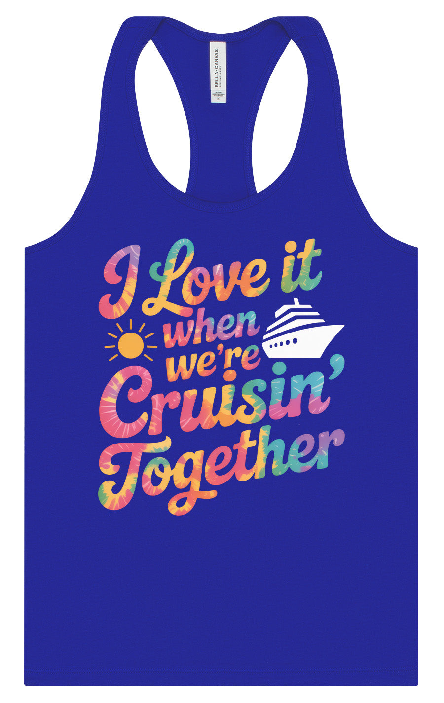 Tie Dye Cruisin' Together Women's Racerback Tank