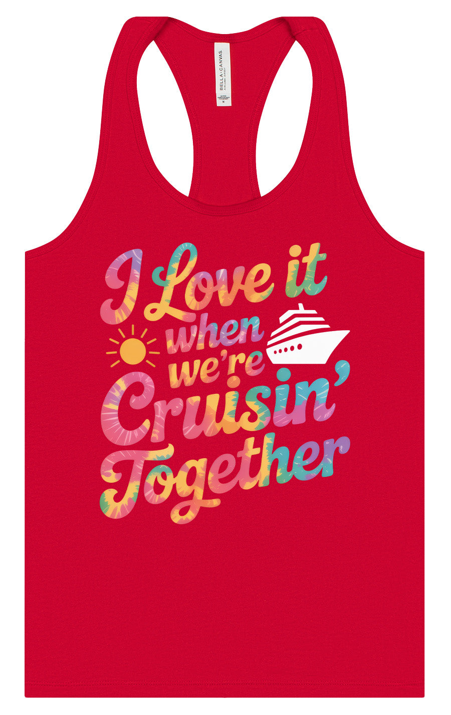 Tie Dye Cruisin' Together Women's Racerback Tank