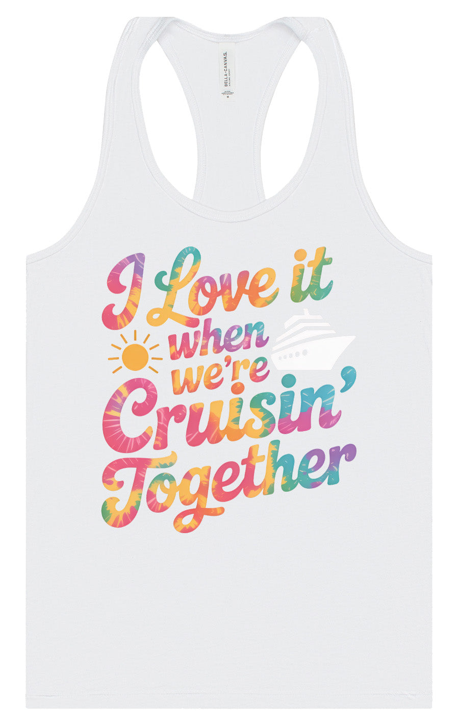 Tie Dye Cruisin' Together Women's Racerback Tank