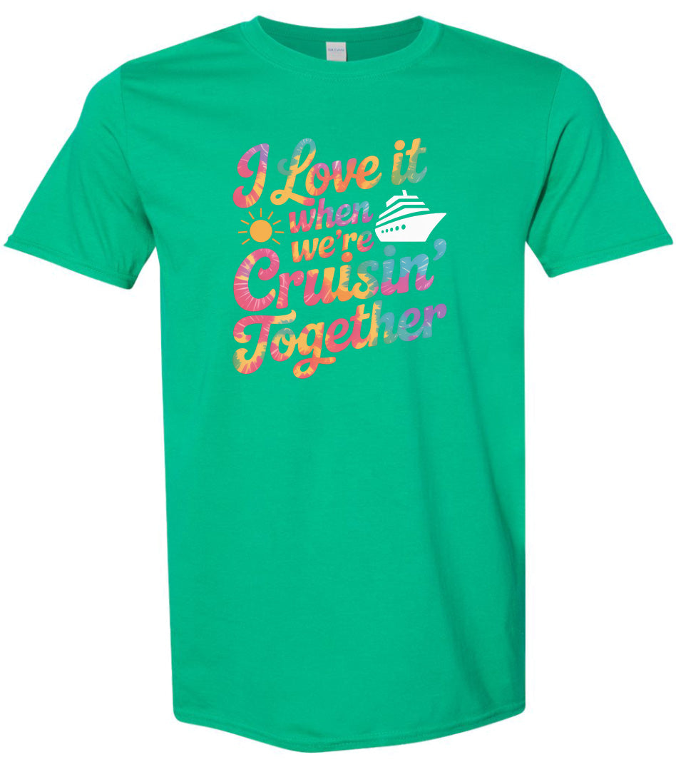 Tie Dye Cruisin' Together Adult Gildan Soft Shirt