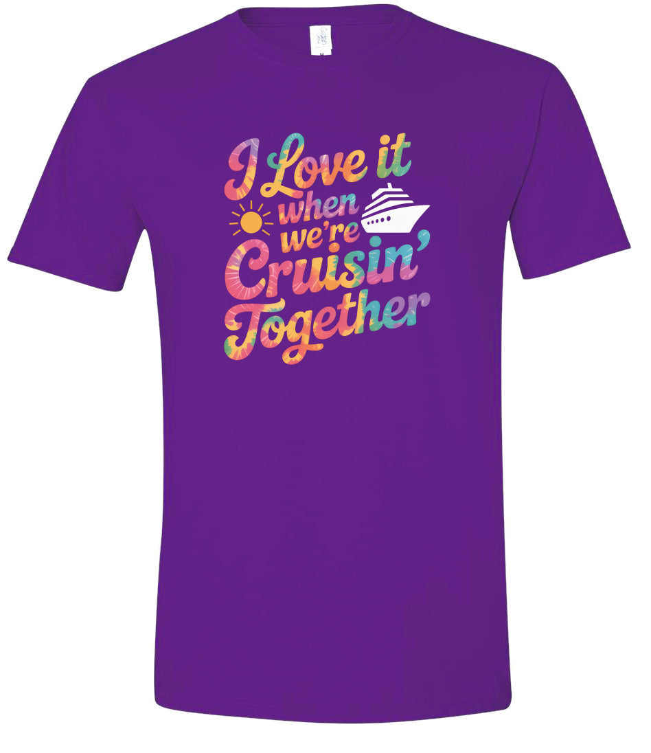 Tie Dye Cruisin' Together Adult Gildan Soft Shirt