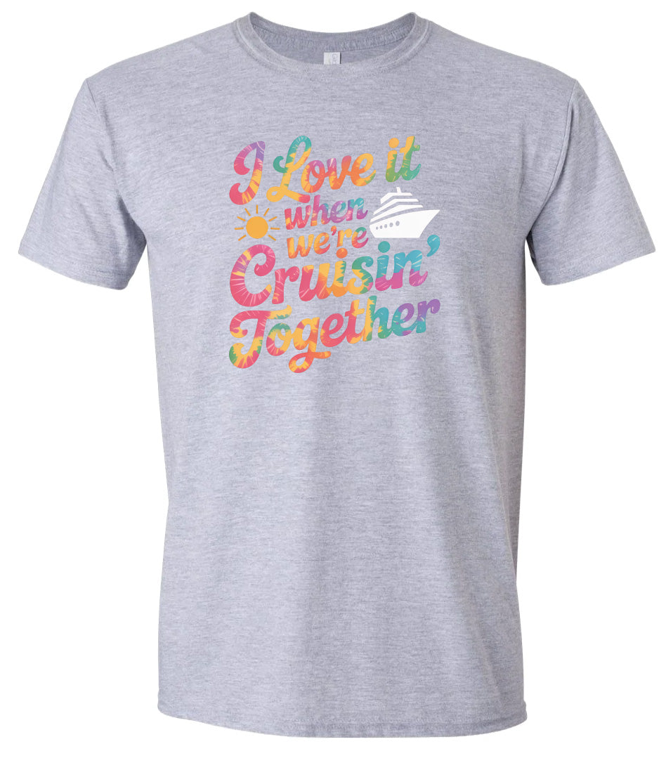 Tie Dye Cruisin' Together Adult Gildan Soft Shirt