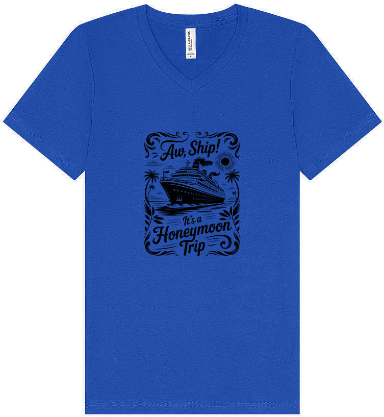Aw Ship! Honeymoon Trip Unisex V-Neck Shirt