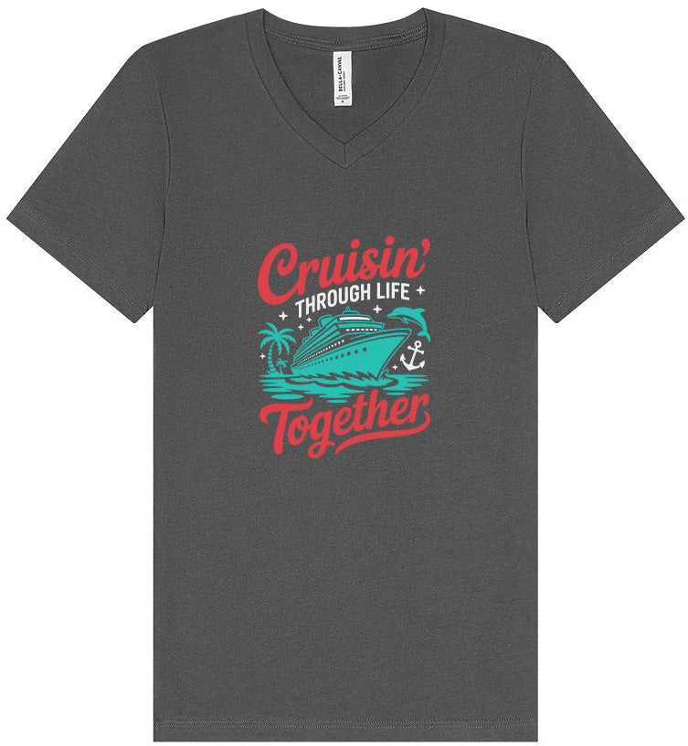 Cruisin' Through Life Together Unisex V-Neck Shirt