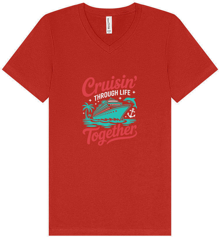 Cruisin' Through Life Together Unisex V-Neck Shirt