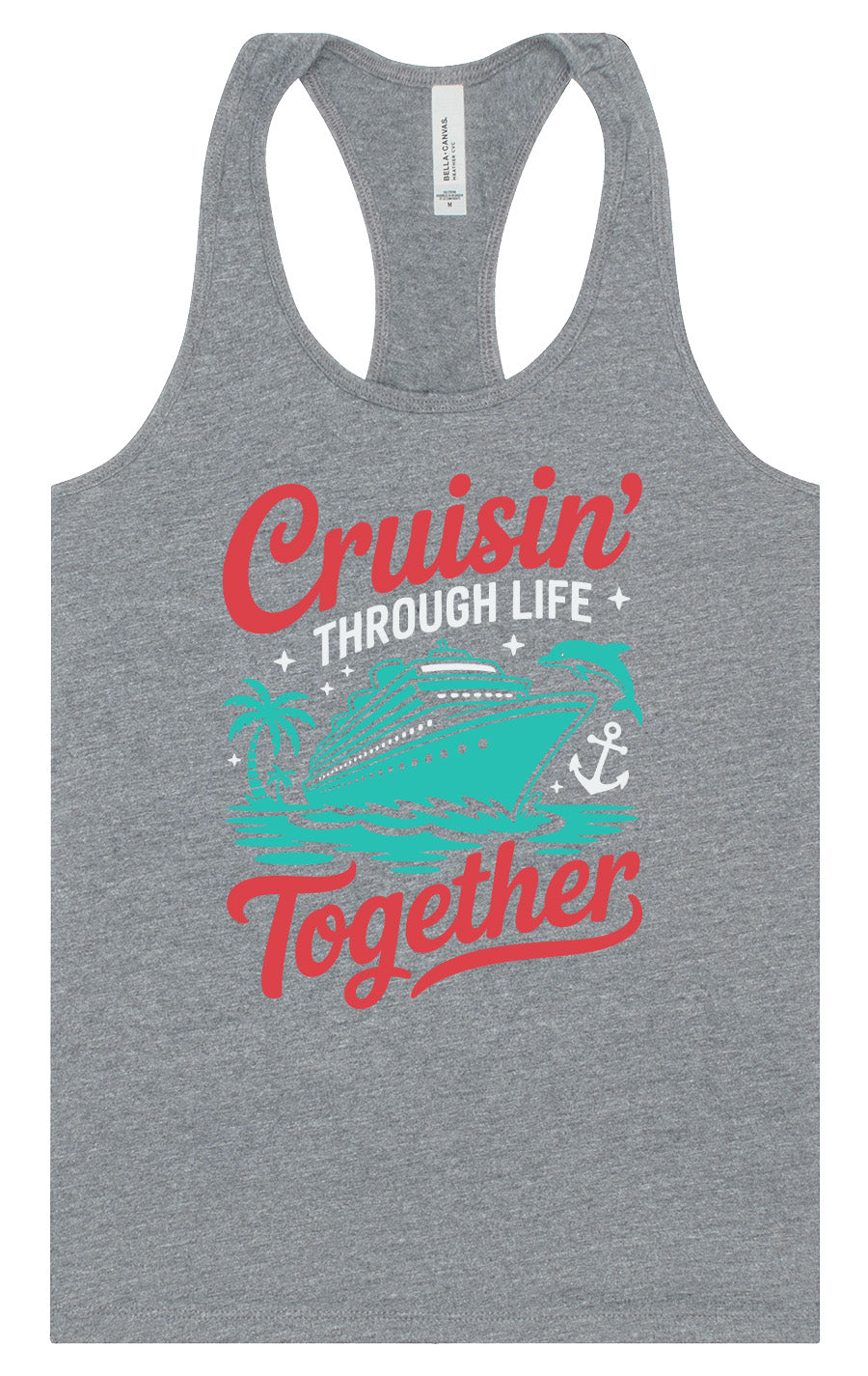 Cruisin' Through Life Together Women's Racerback Tank