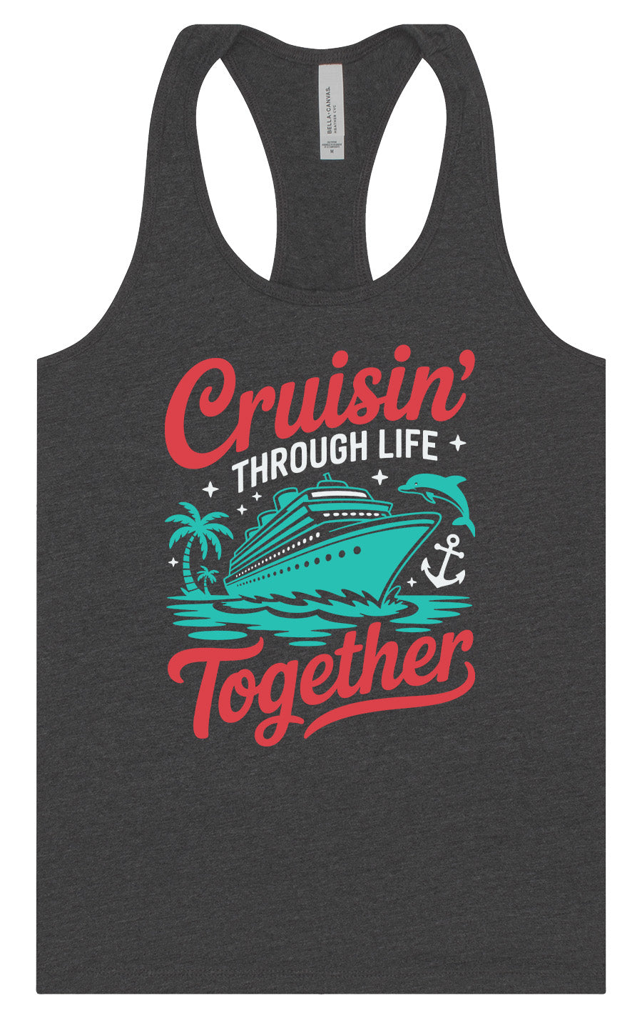 Cruisin' Through Life Together Women's Racerback Tank