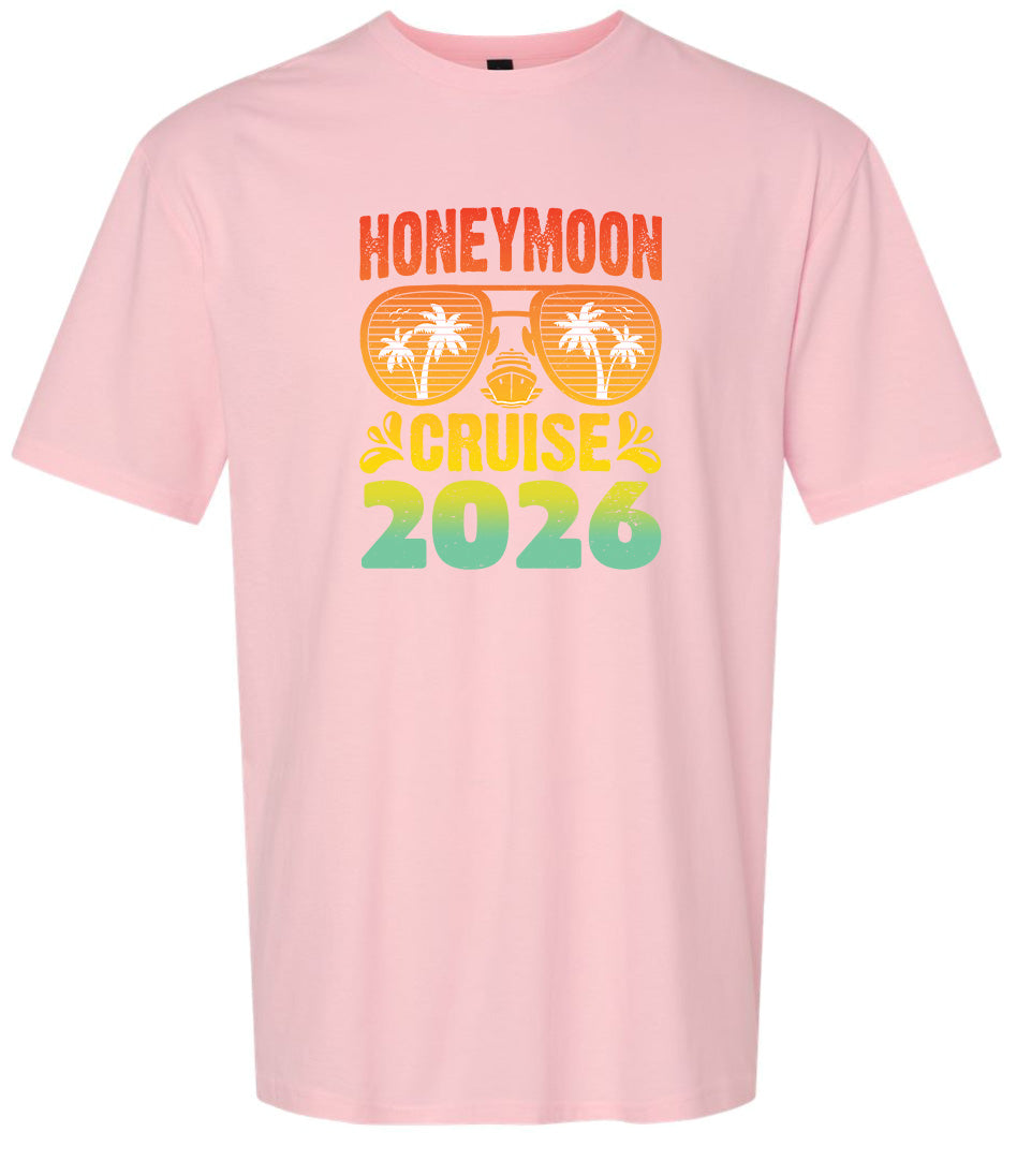 Honeymoon Cruise 2026 Adult Gildan Soft Shirt