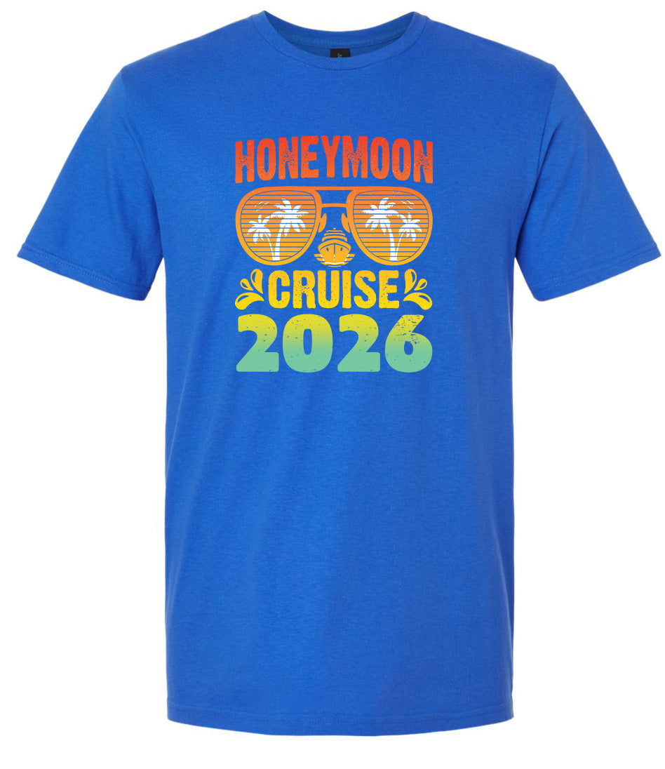 Honeymoon Cruise 2026 Adult Gildan Soft Shirt