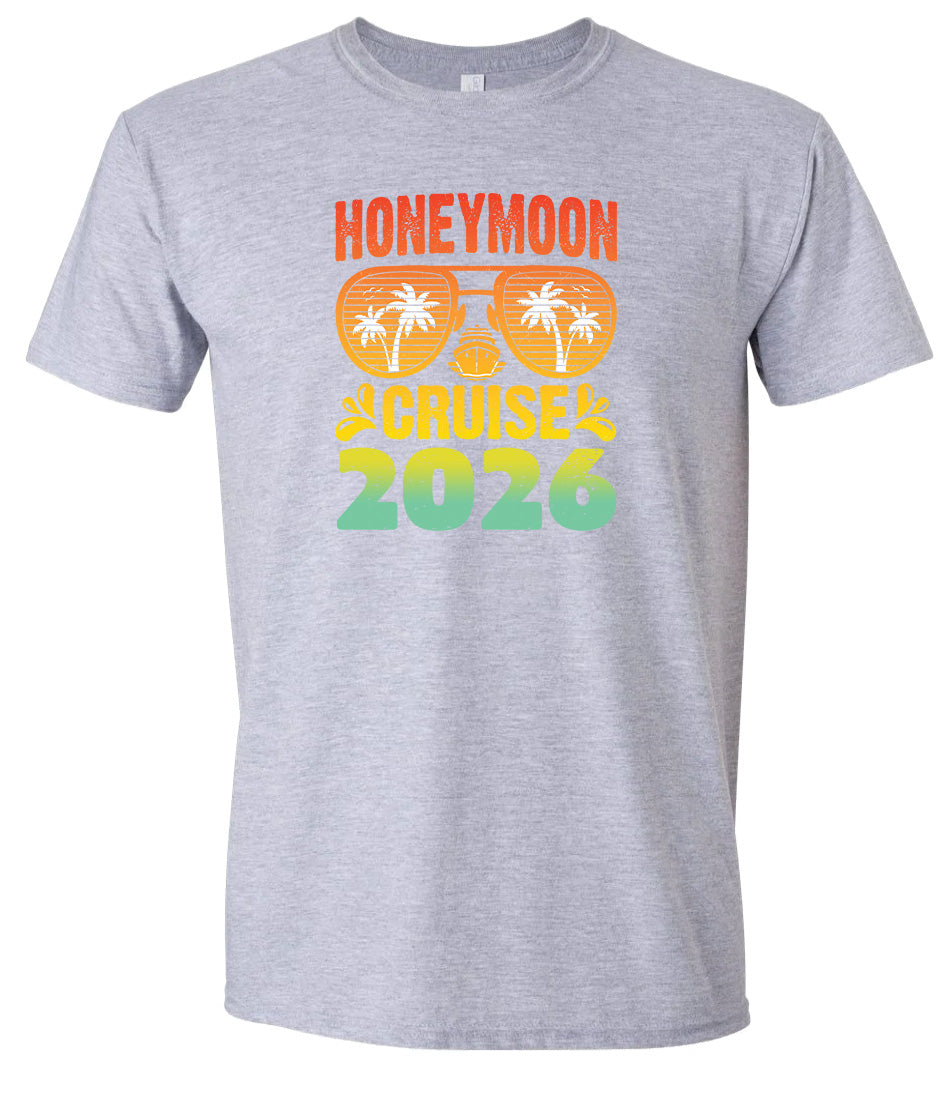 Honeymoon Cruise 2026 Adult Gildan Soft Shirt