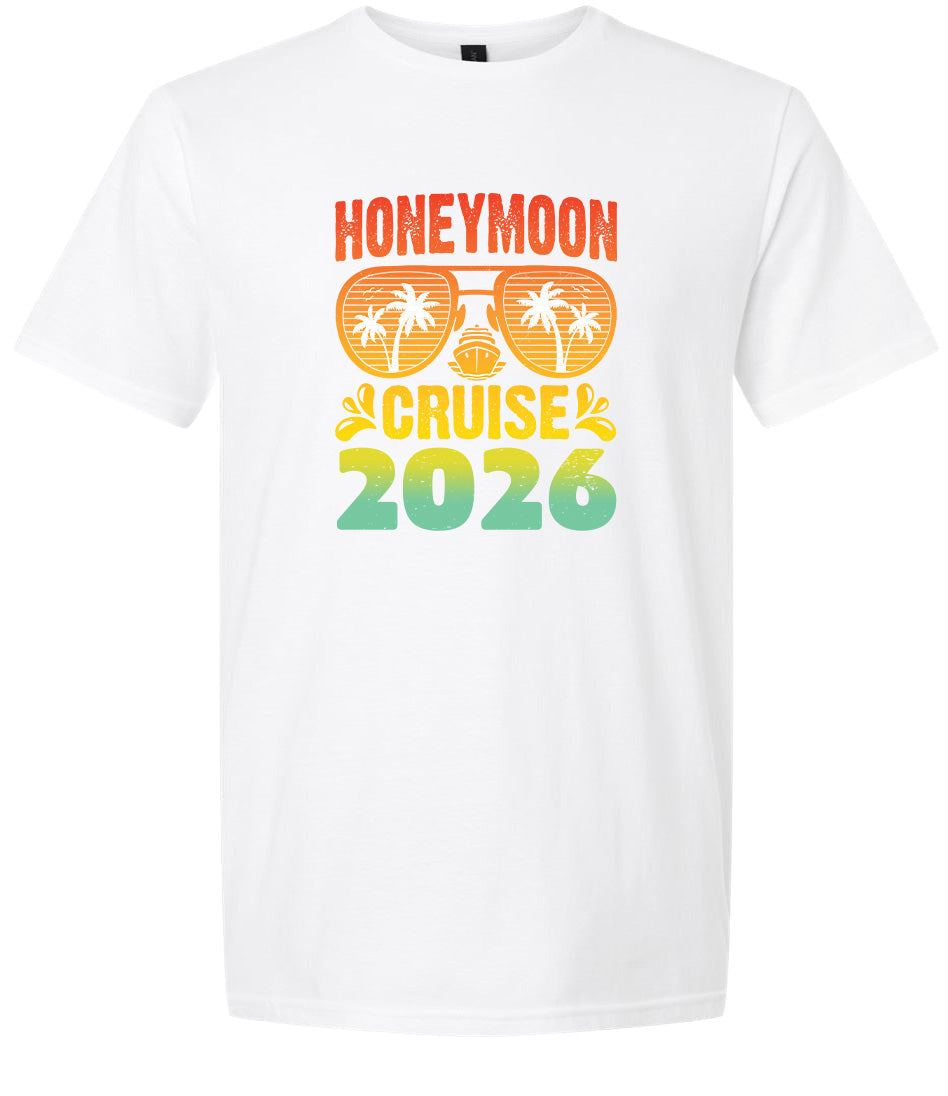 Honeymoon Cruise 2026 Adult Gildan Soft Shirt