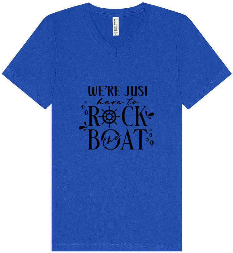 Just Here to Rock the Boat Unisex V-Neck Shirt