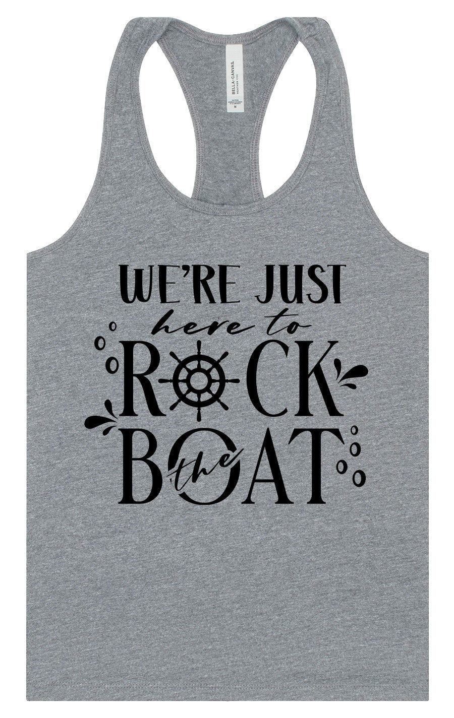Just Here to Rock the Boat Women's Racerback Tank