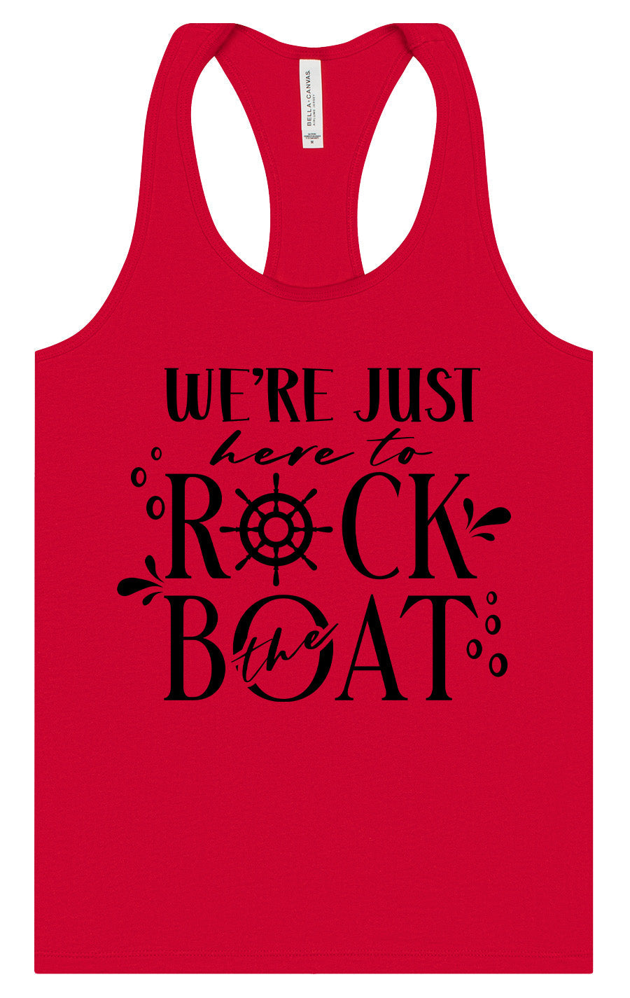 Just Here to Rock the Boat Women's Racerback Tank
