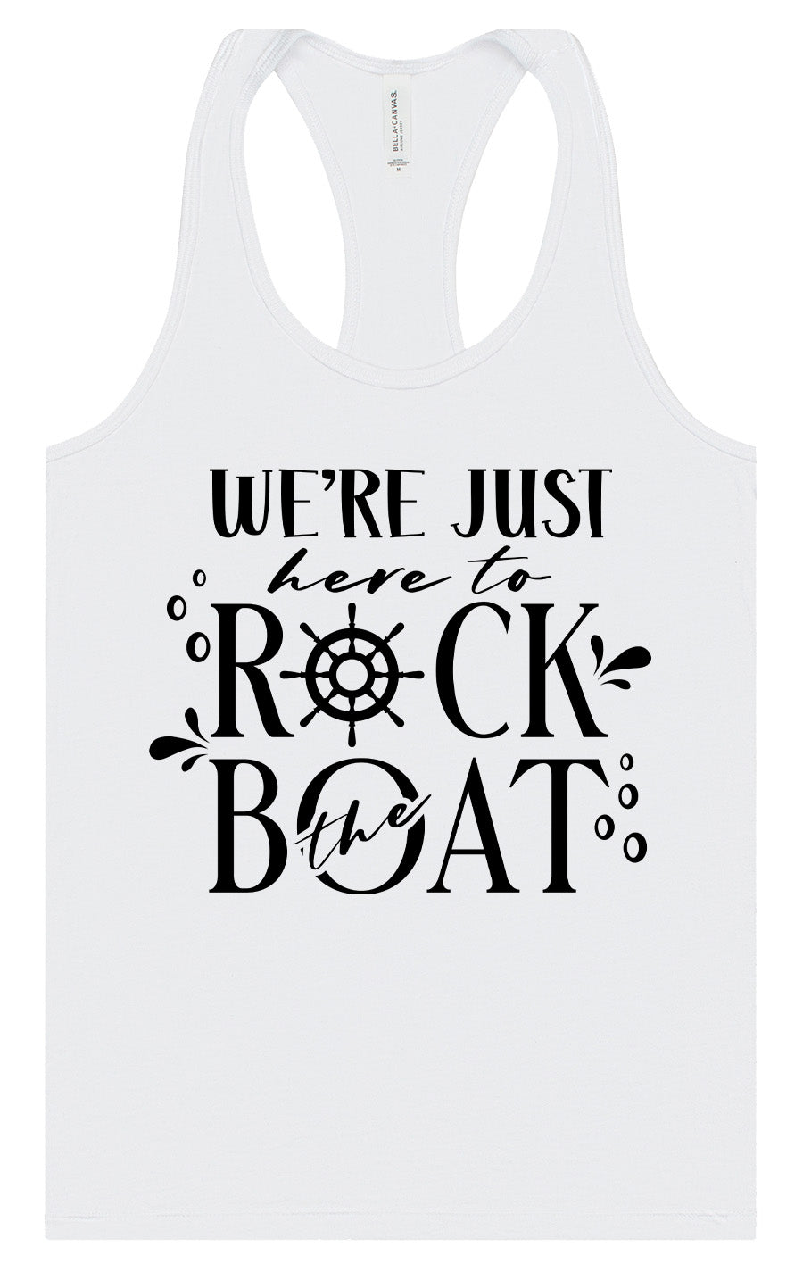 Just Here to Rock the Boat Women's Racerback Tank