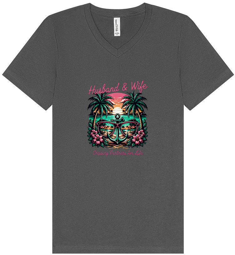 Anchor Husband and Wife Unisex V-Neck Shirt