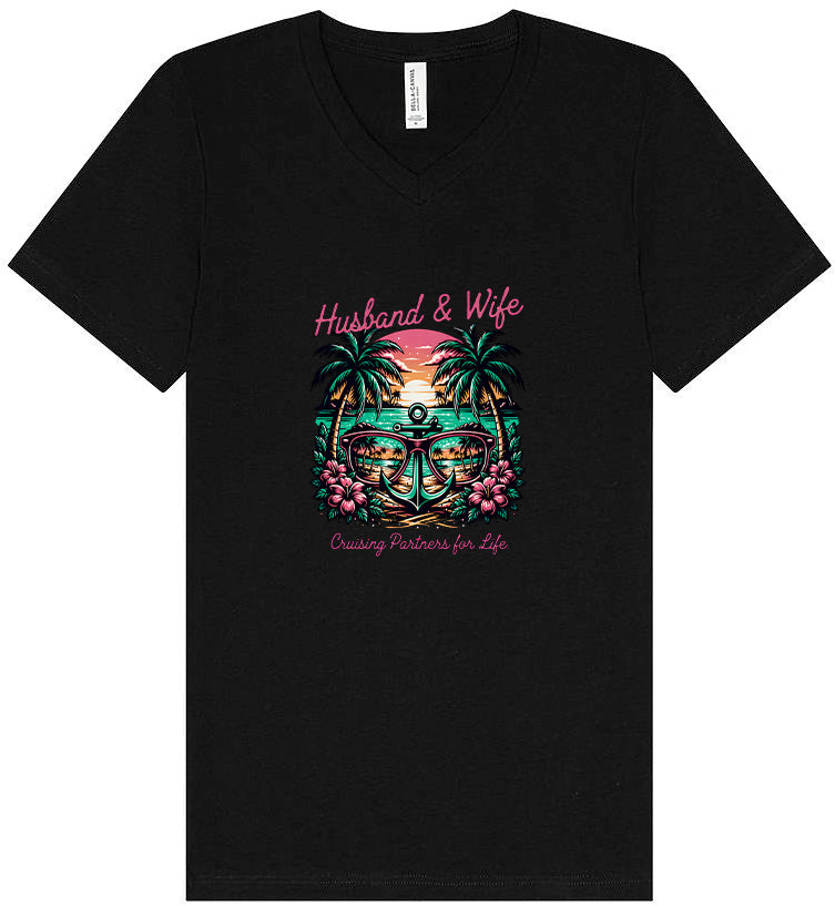 Anchor Husband and Wife Unisex V-Neck Shirt