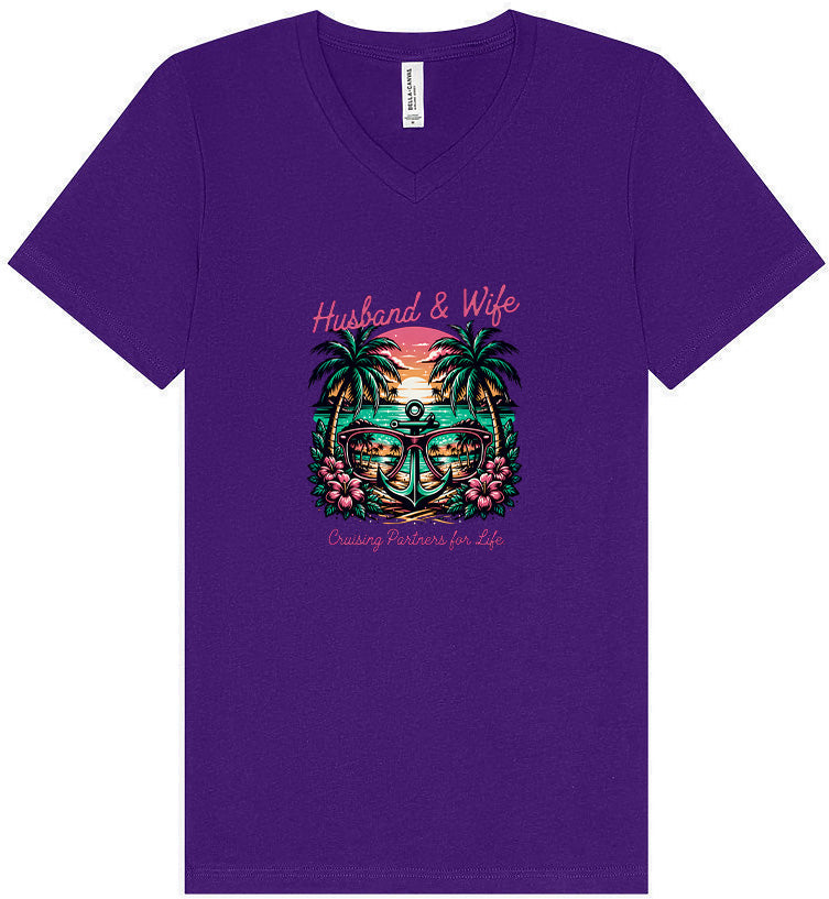 Anchor Husband and Wife Unisex V-Neck Shirt