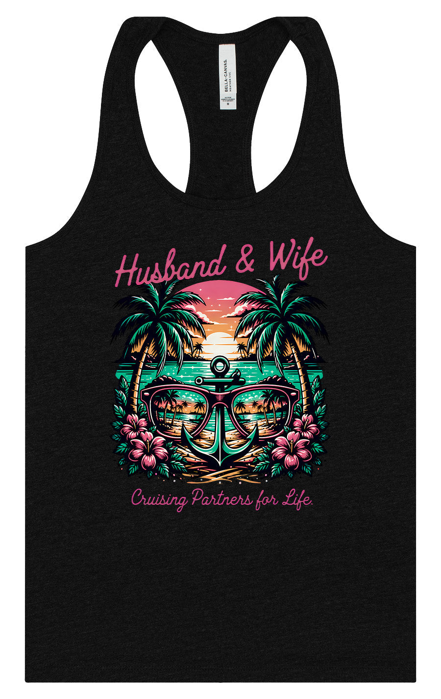 Anchor Husband and Wife Women's Racerback Tank
