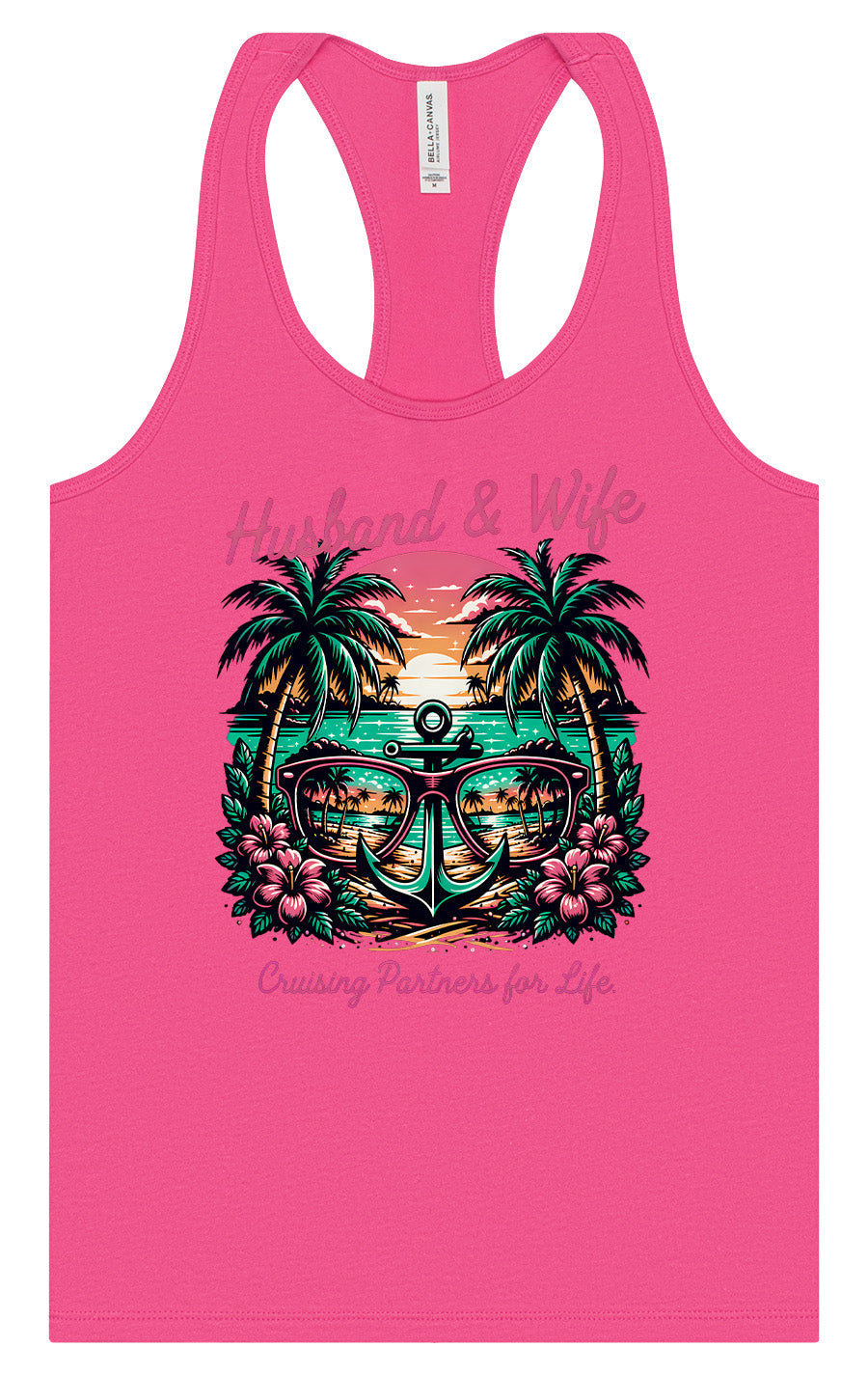 Anchor Husband and Wife Women's Racerback Tank
