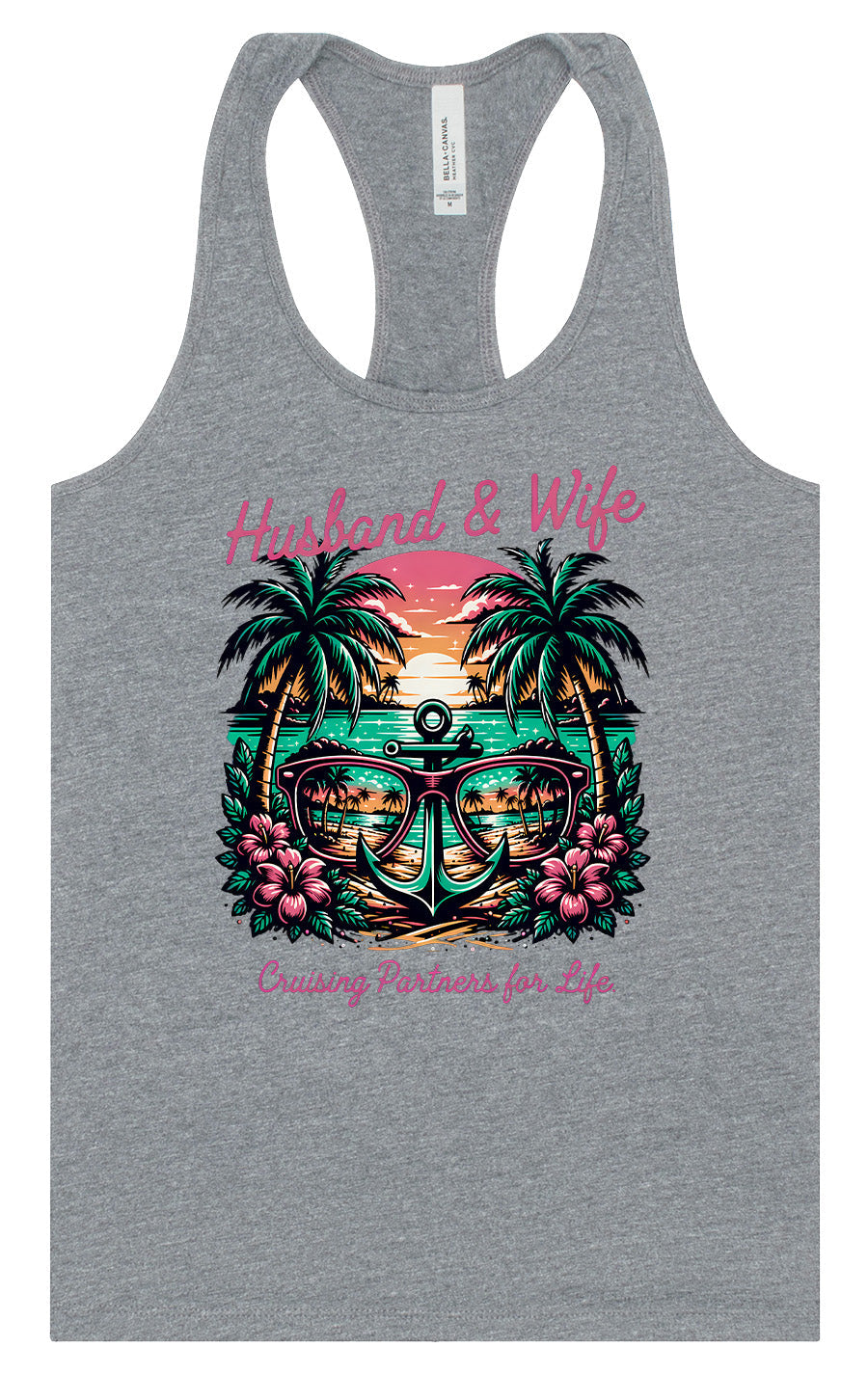 Anchor Husband and Wife Women's Racerback Tank