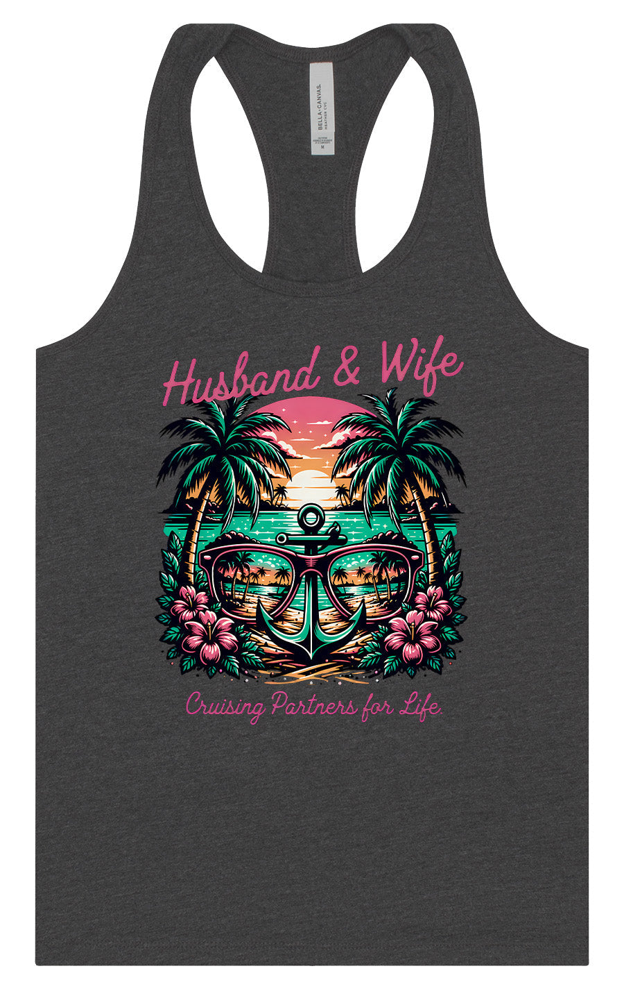 Anchor Husband and Wife Women's Racerback Tank