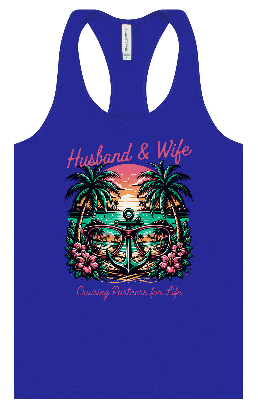 Anchor Husband and Wife Women's Racerback Tank